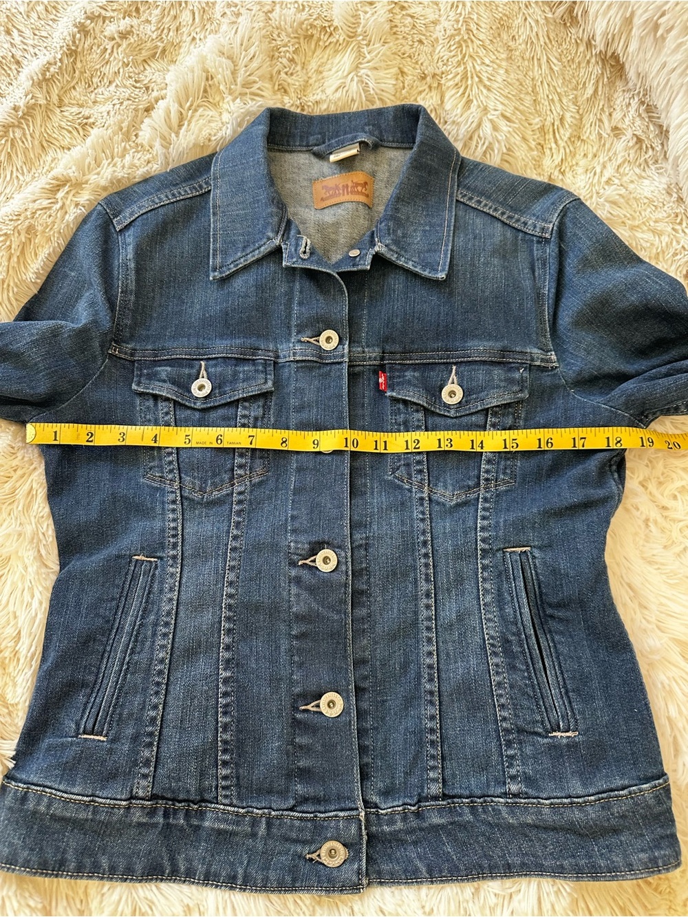 Levi’s Classic Trucker Denim Jacket Blue Medium Wash Stretch Women’s Medium - Picture 4 of 7
